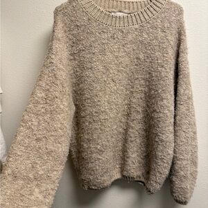 Cozy Taupe Crew Neck Sweater